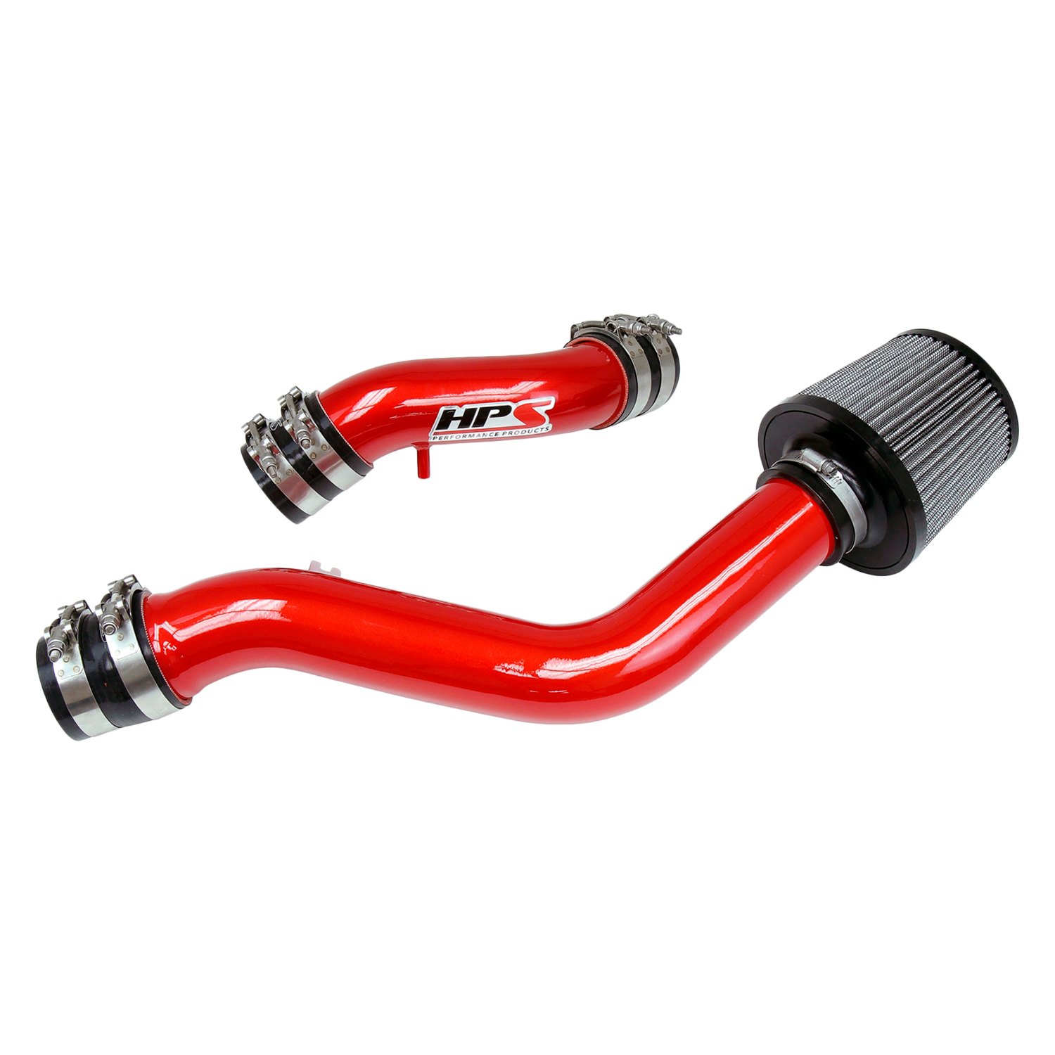 HPS® 837142R Aluminum Powder Coated Red Cold Air Intake System