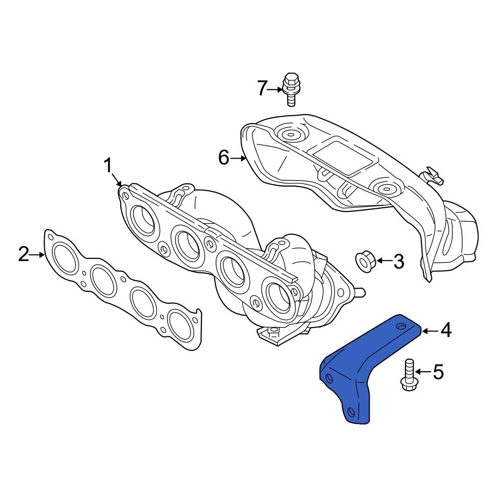 Hyundai OE 289612E200 Exhaust Manifold Bracket