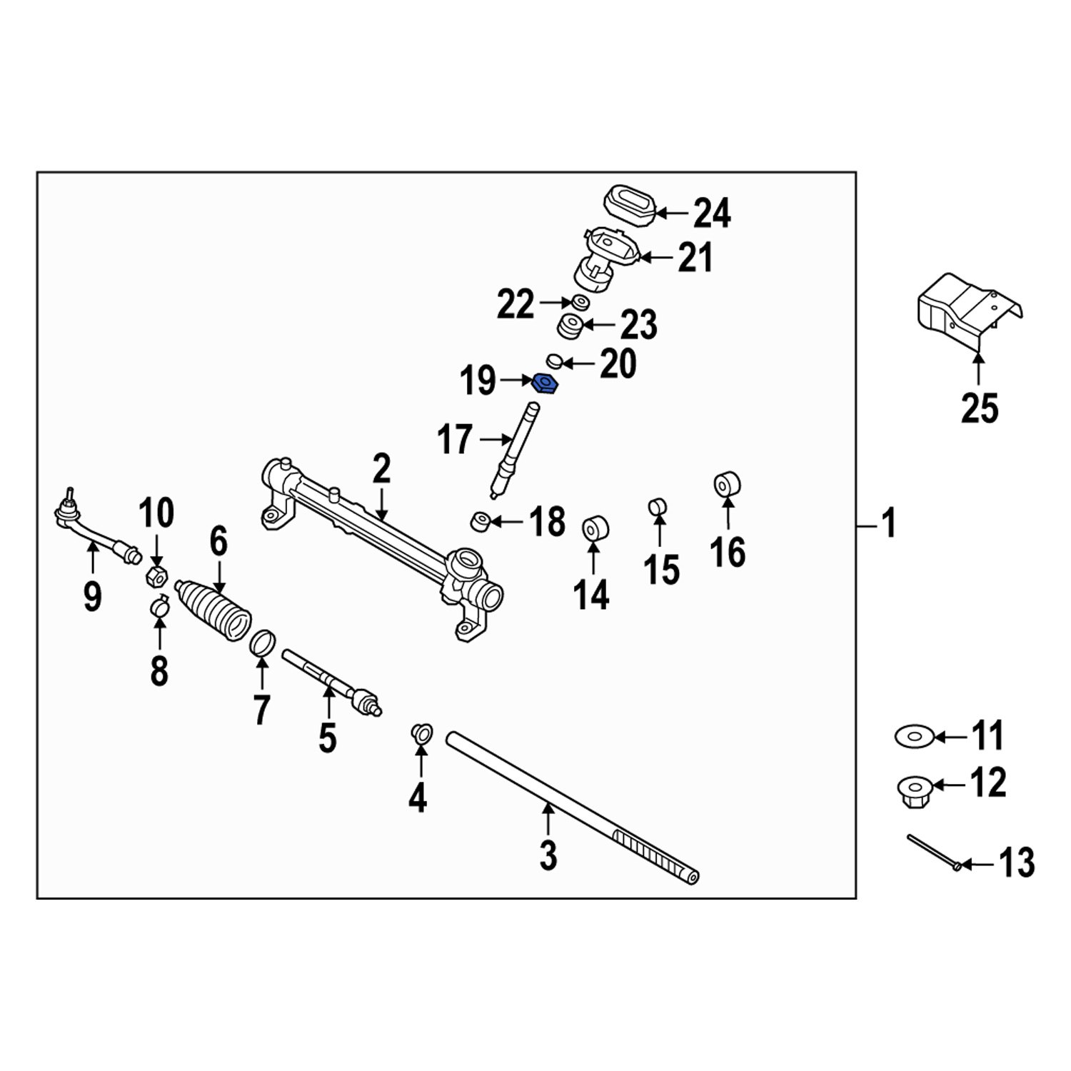 Hyundai OE 56552D3000 Front Upper Steering Gear Input Shaft Bearing