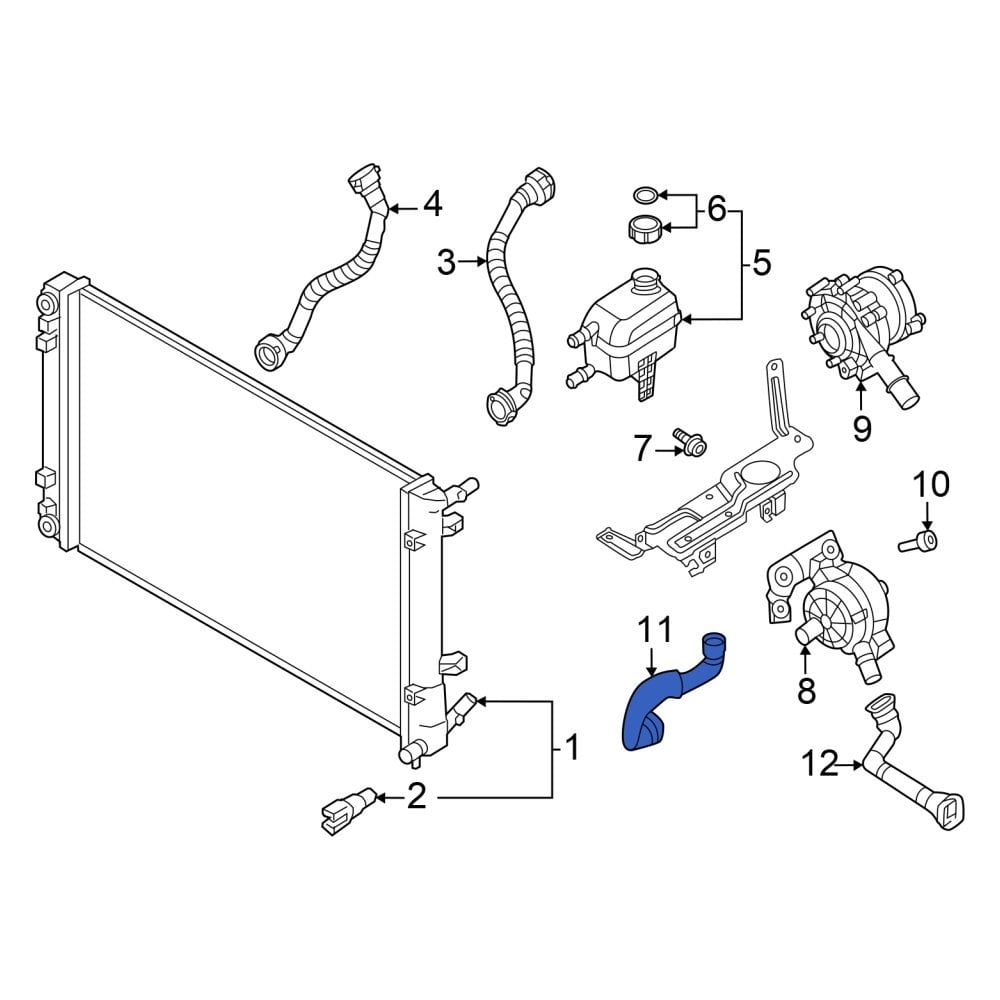 Hyundai OE 366T01XAA0 Drive Motor Inverter Coolant Line