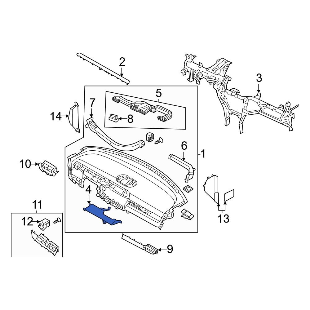 Hyundai OE 84727GI000 - Lower Firewall Insulator