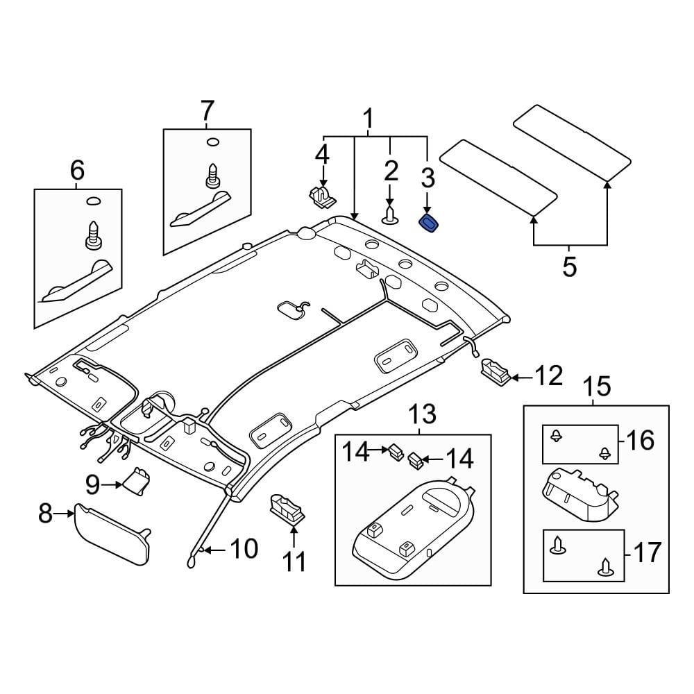 Hyundai OE 85370D3050 - Headliner Bracket