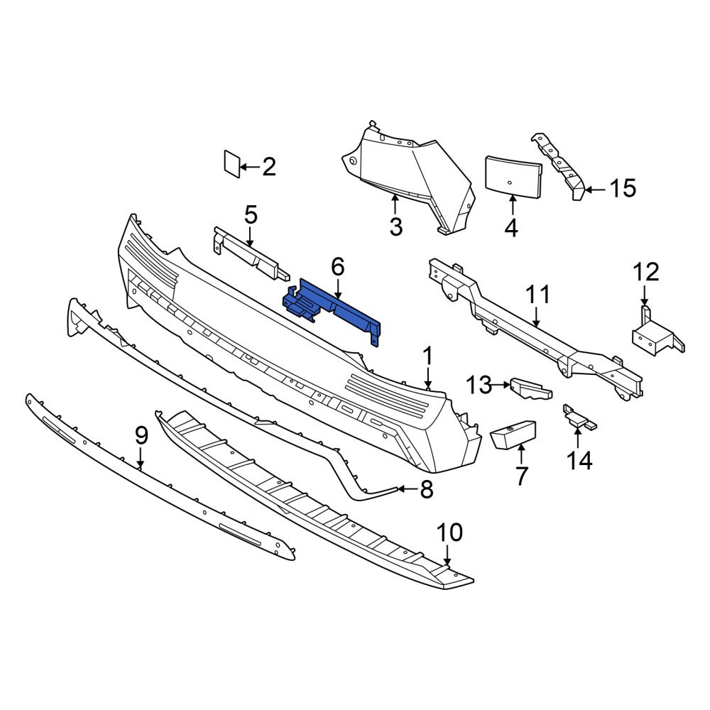 Hyundai OE 86626PI000 - Rear Left Lower Bumper Cover Bracket
