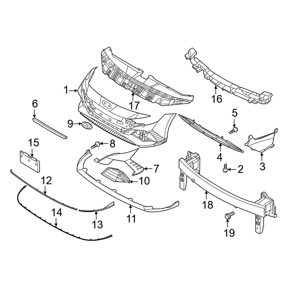 Hyundai OE 86591IB000 - Front Lower Bumper Trim