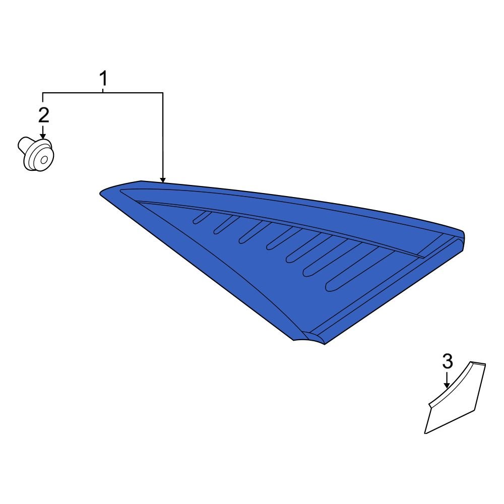Hyundai OE 87850AA000 Left Body CPillar Molding