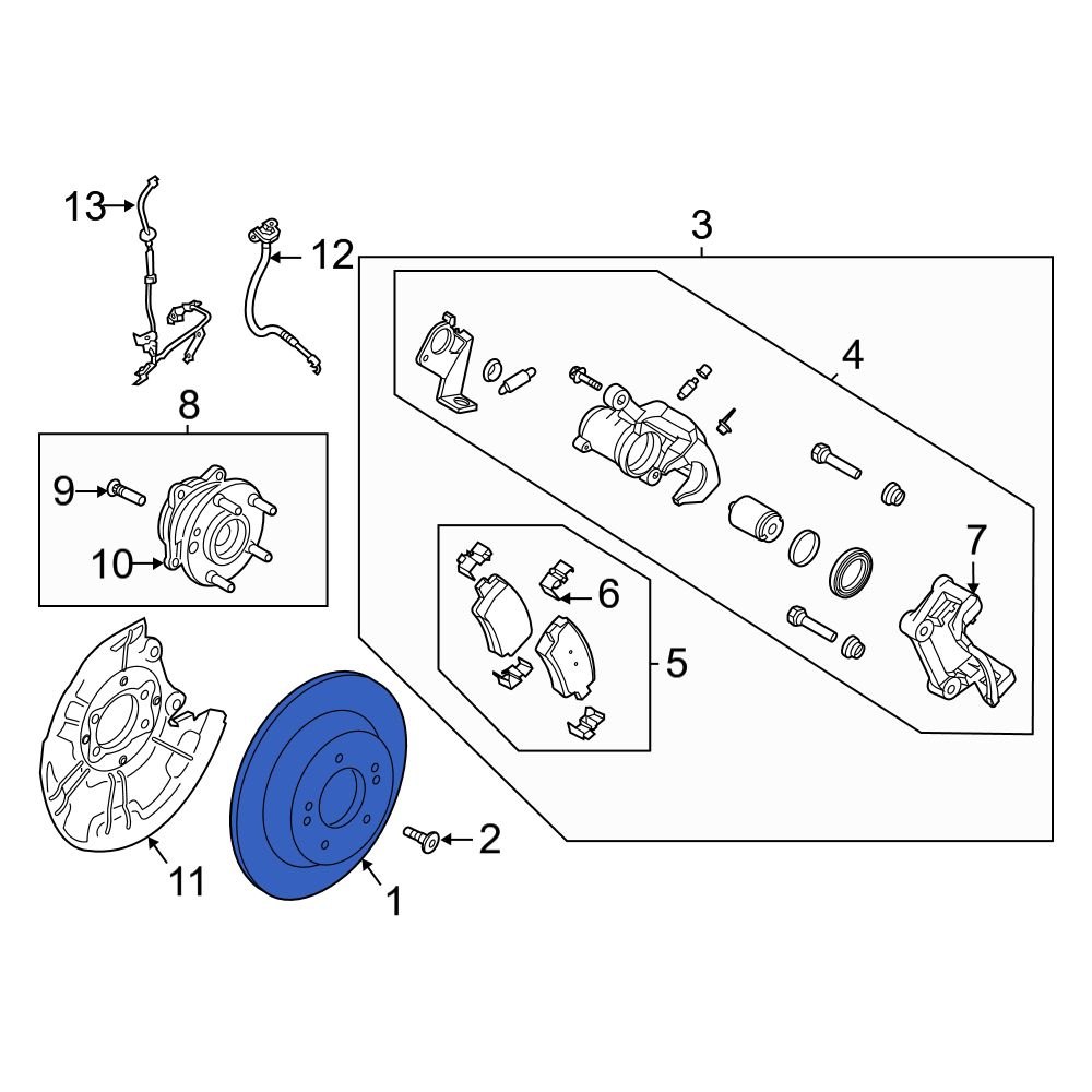 Hyundai OE 51712L1000 - Front Disc Brake Rotor