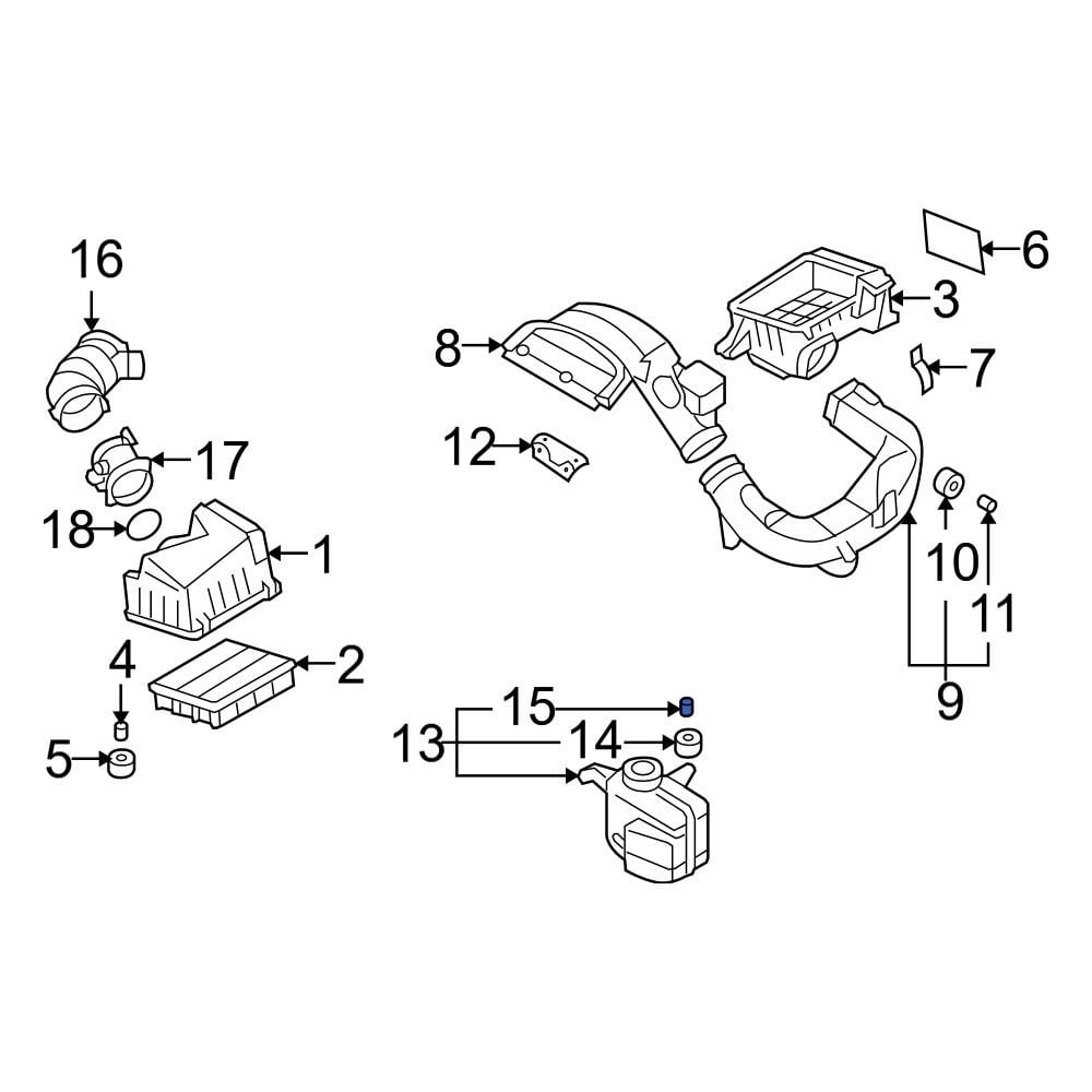 Hyundai OE 2816135510 - Air Filter Housing Sleeve