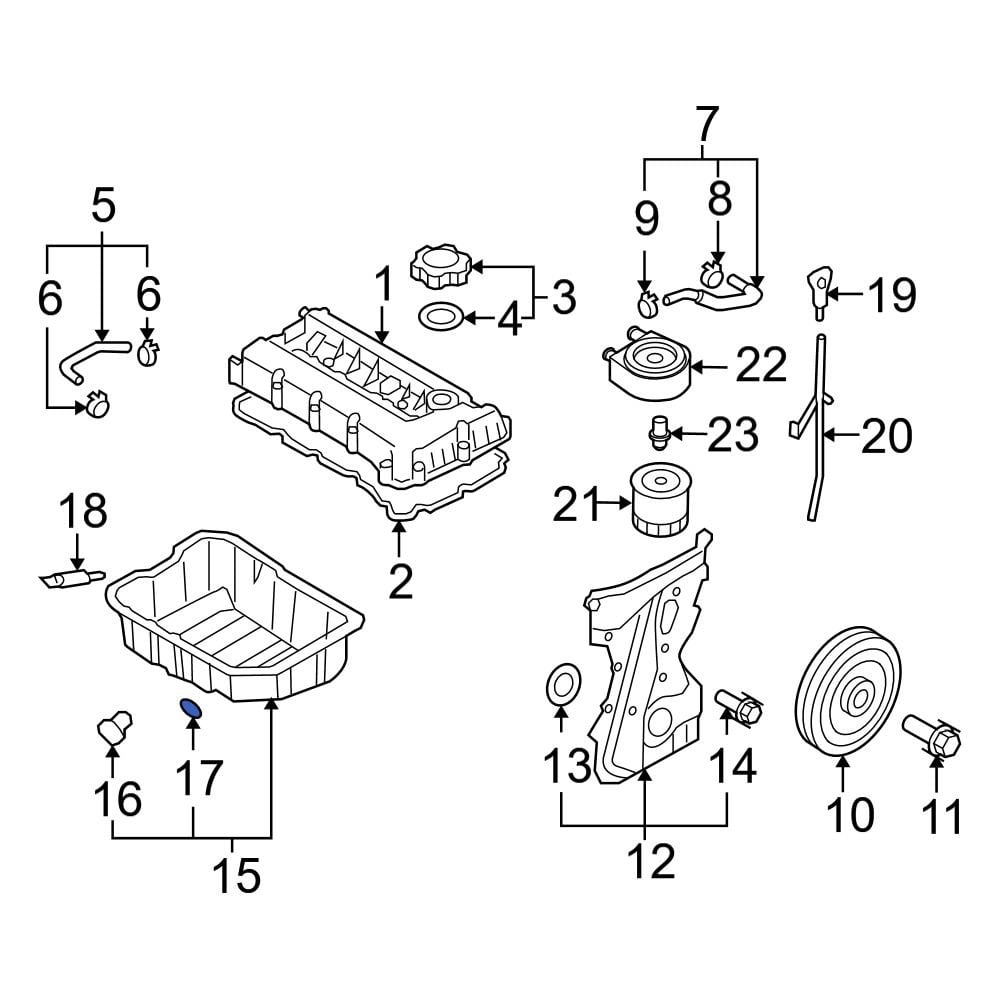 Hyundai OE 2151323000 Automatic Transmission Drain Plug Gasket