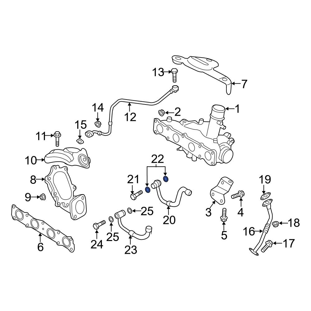Hyundai OE 1751212000 Turbocharger Coolant Line Gasket