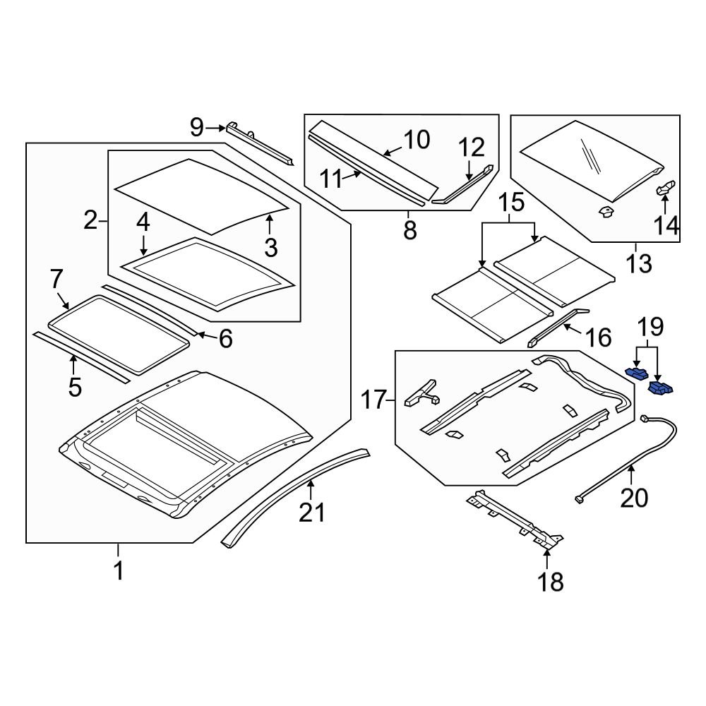 Hyundai OE 816713S200 Sunroof Motor
