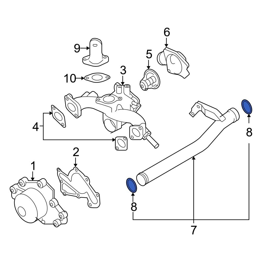 Hyundai OE 2546221010 - Engine Coolant Pipe O-Ring