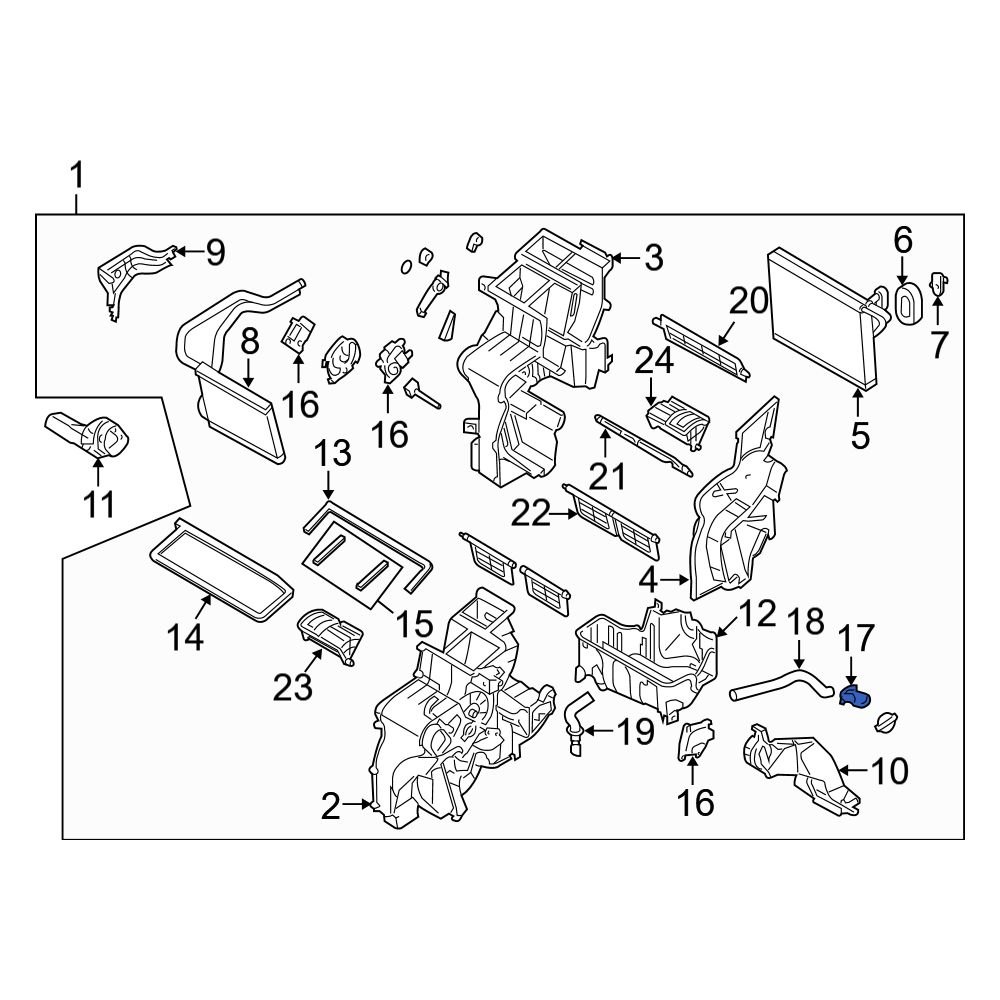 Hyundai OE 972372S000 Cabin Air Temperature Sensor Aspirator Tube