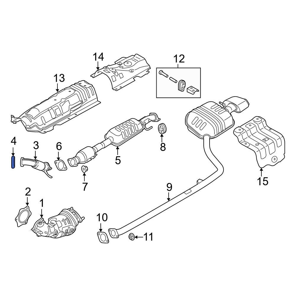 Hyundai OE 287513S100 - Front Lower Exhaust Pipe Flange Gasket