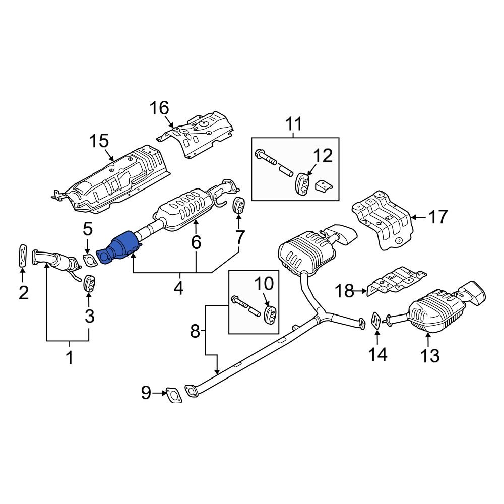 Hyundai OE 28600D5550 Catalytic Converter