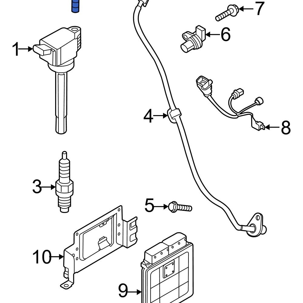 Hyundai OE 1140306456K Ignition Coil Bolt
