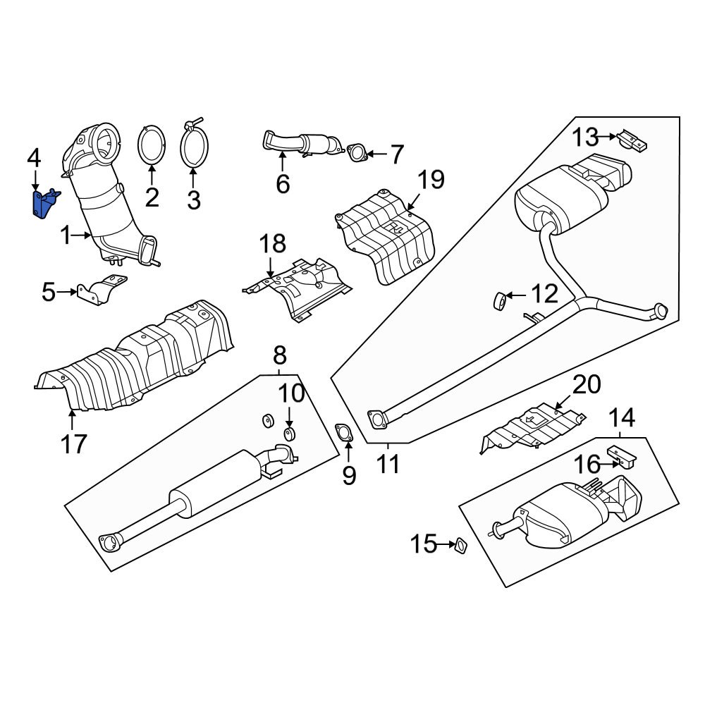 Hyundai OE 285292S301 Upper Exhaust Manifold Bracket