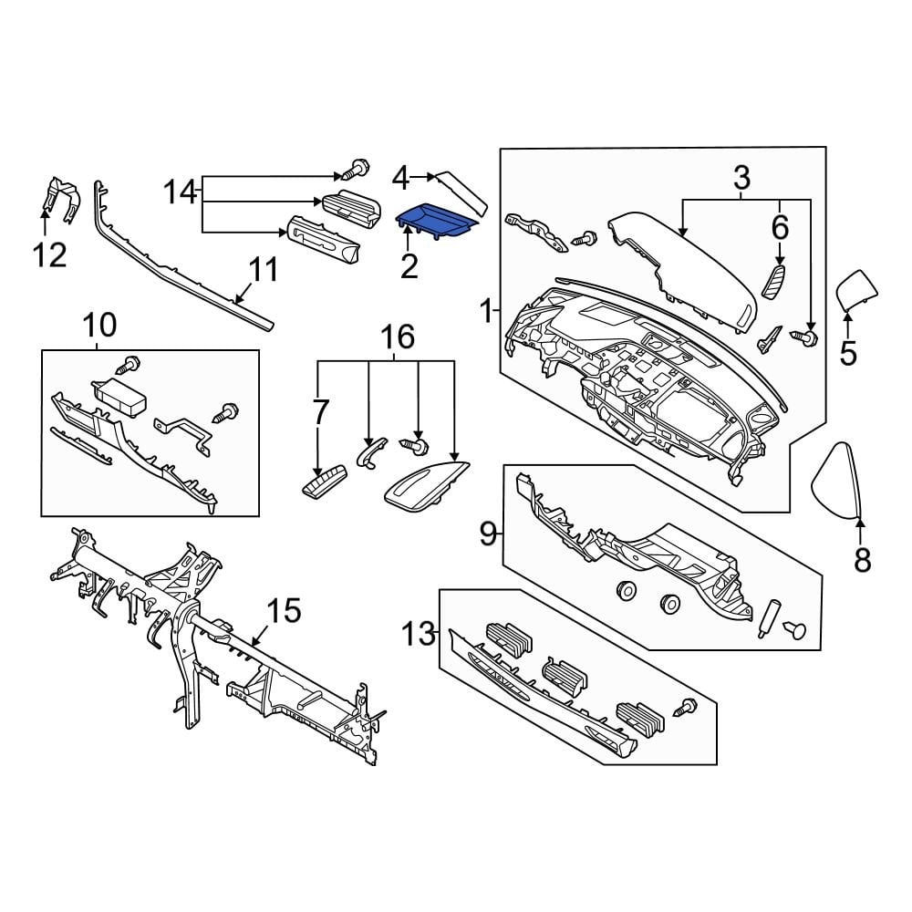 Hyundai OE 84782L0400PEE - Front Instrument Panel Cover