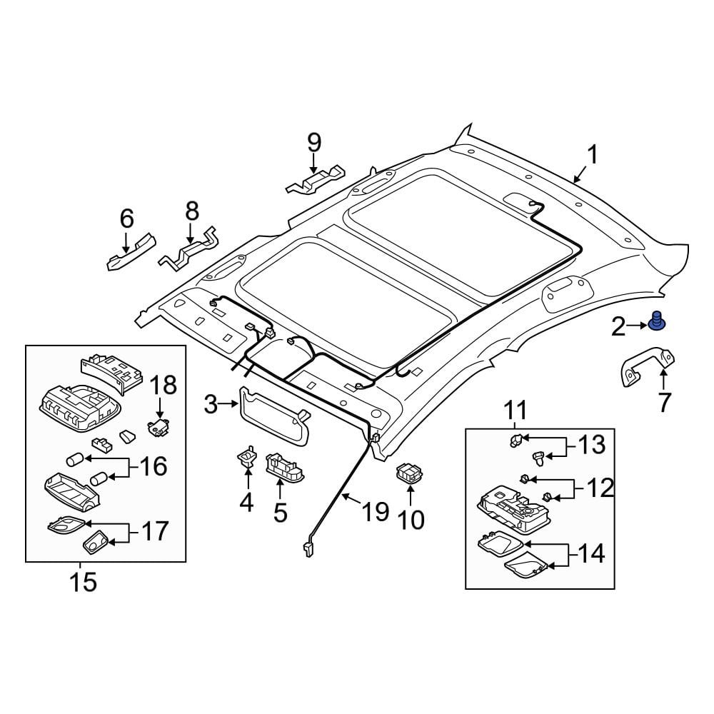 Hyundai OE 857463L000TX - Headliner Clip