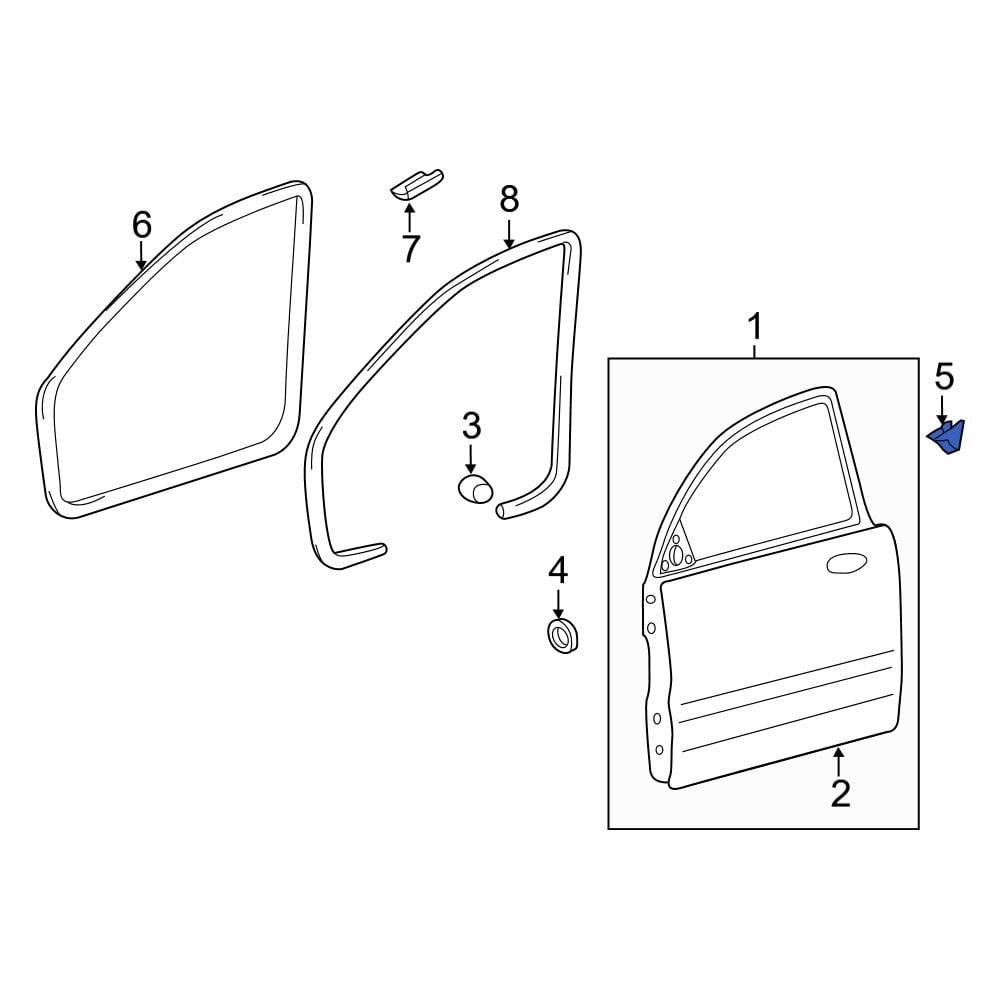 Hyundai OE 822703S000RY - Front Left Door Trim Molding