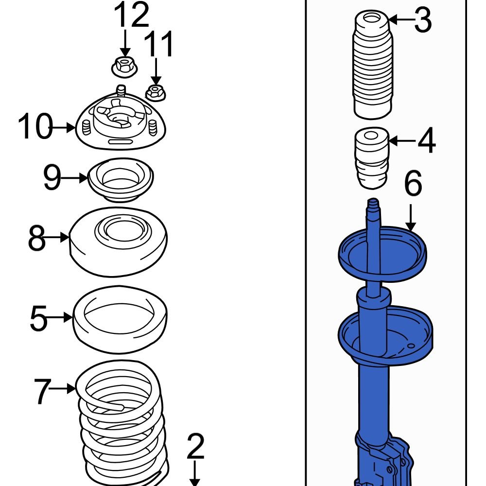 Hyundai OE 5463329000 Front Lower Coil Spring Insulator