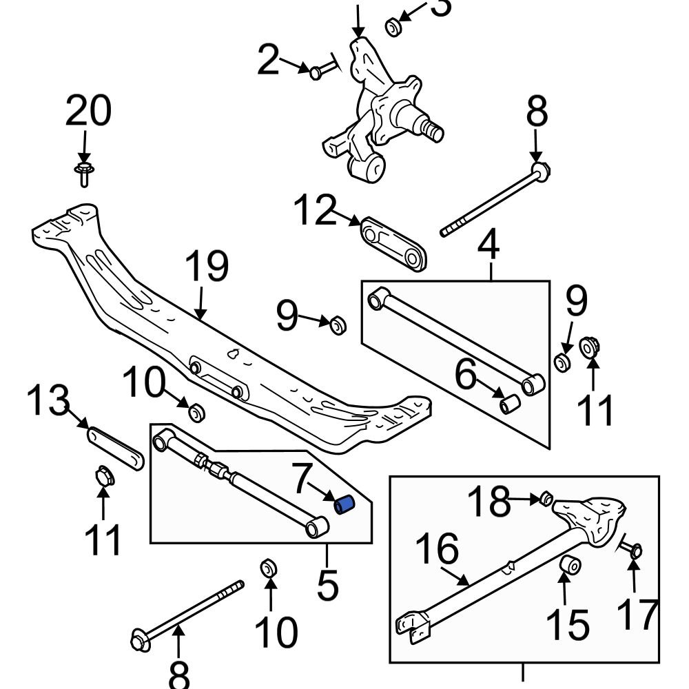 Hyundai OE 552272D000 Rear Suspension Knuckle Bushing