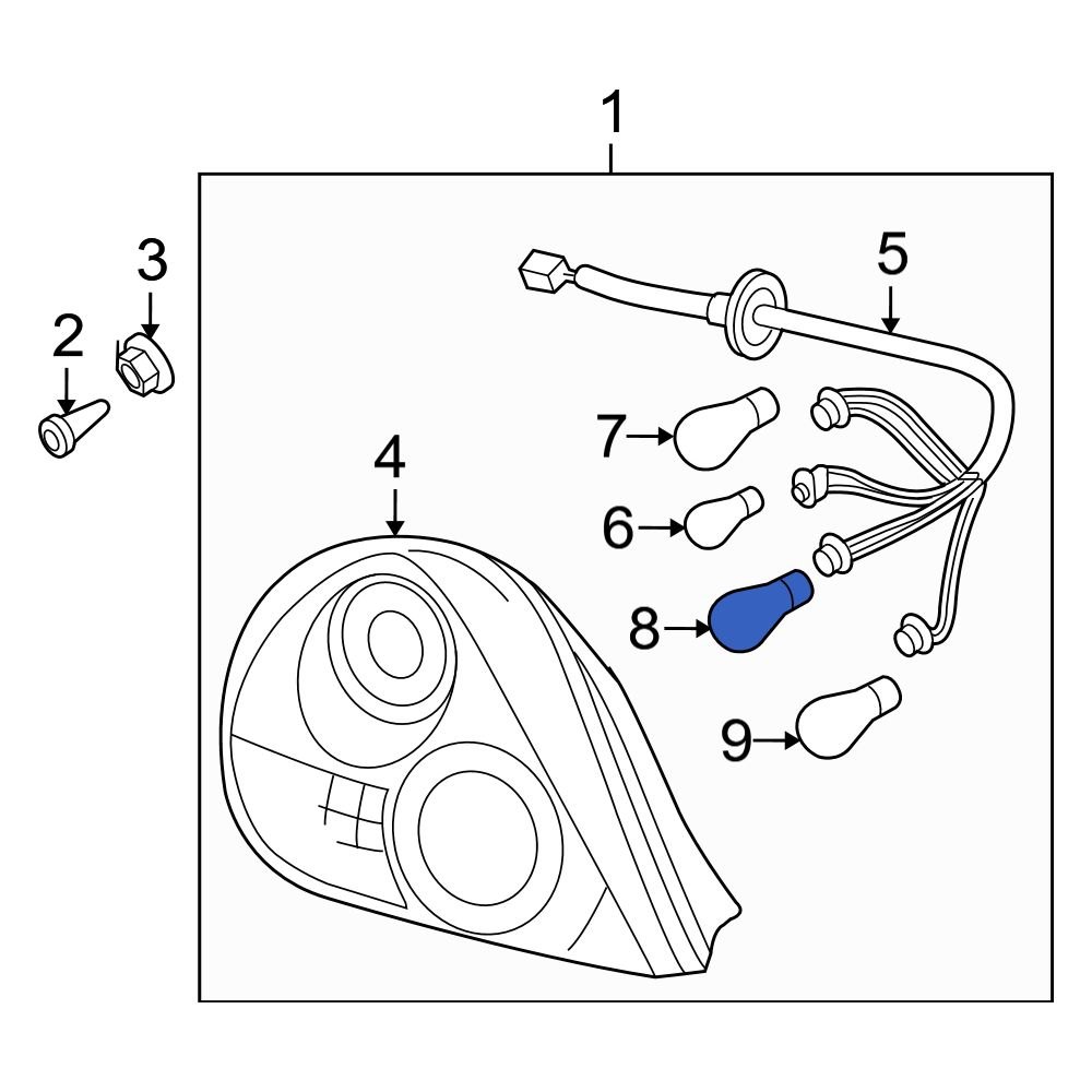 Hyundai OE 1864227008N Tail Light Bulb