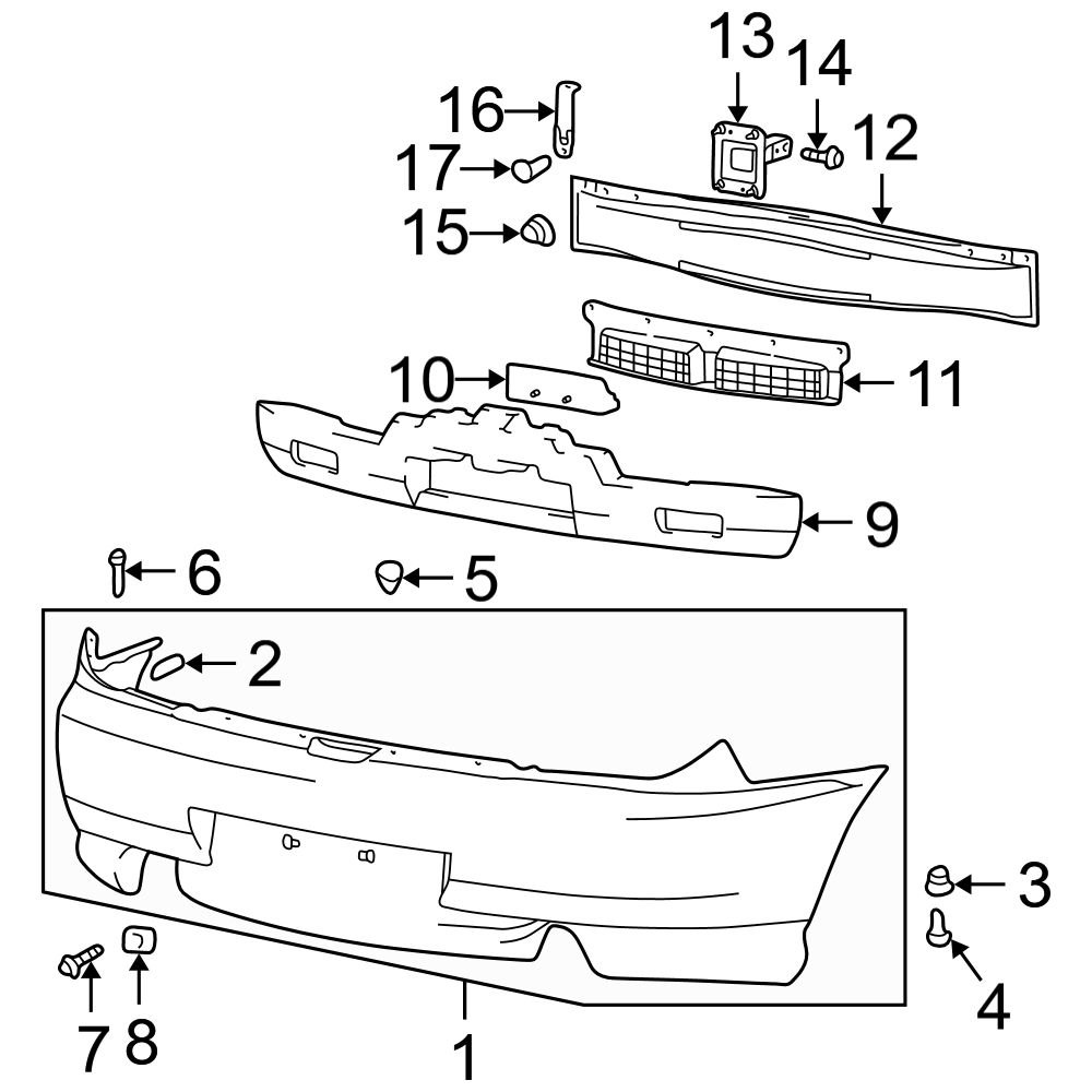 Hyundai OE 8659324000 - Bumper Impact Absorber Clip