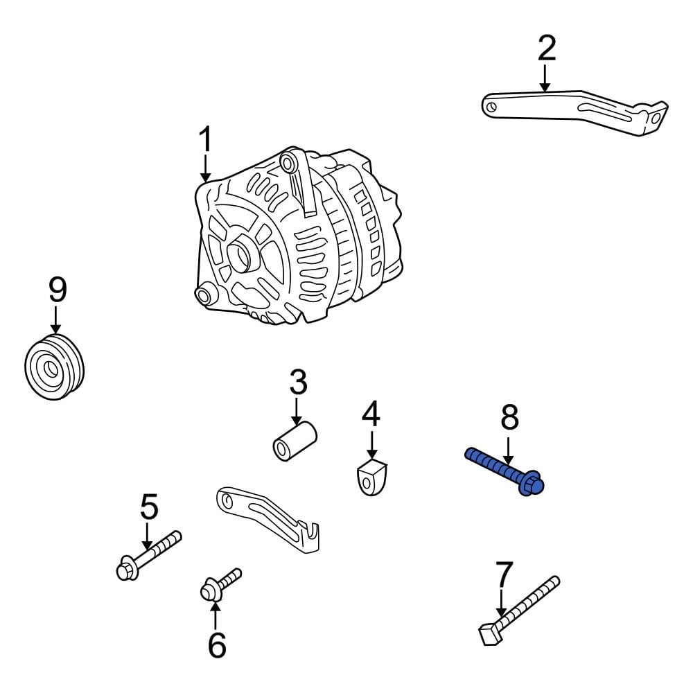 Hyundai OE 3747124000 Upper Alternator Bracket Bolt