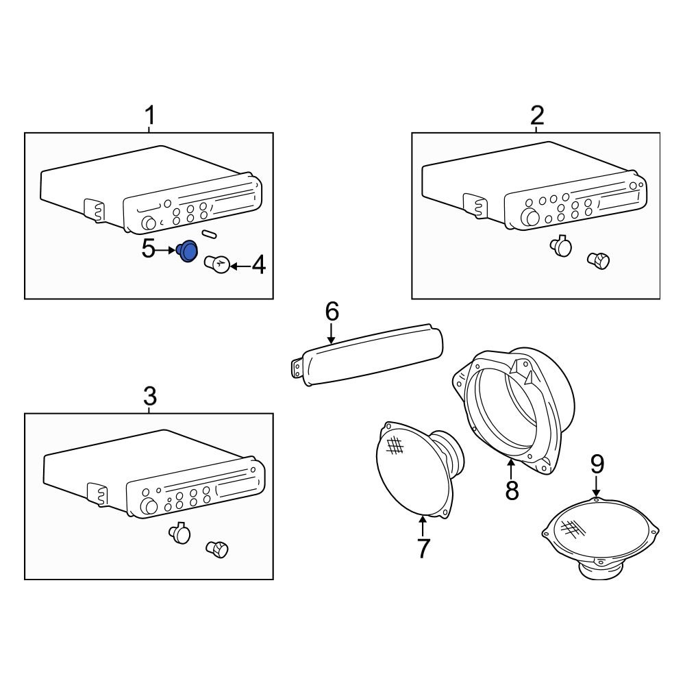Hyundai OE 961242D000 Radio Knob