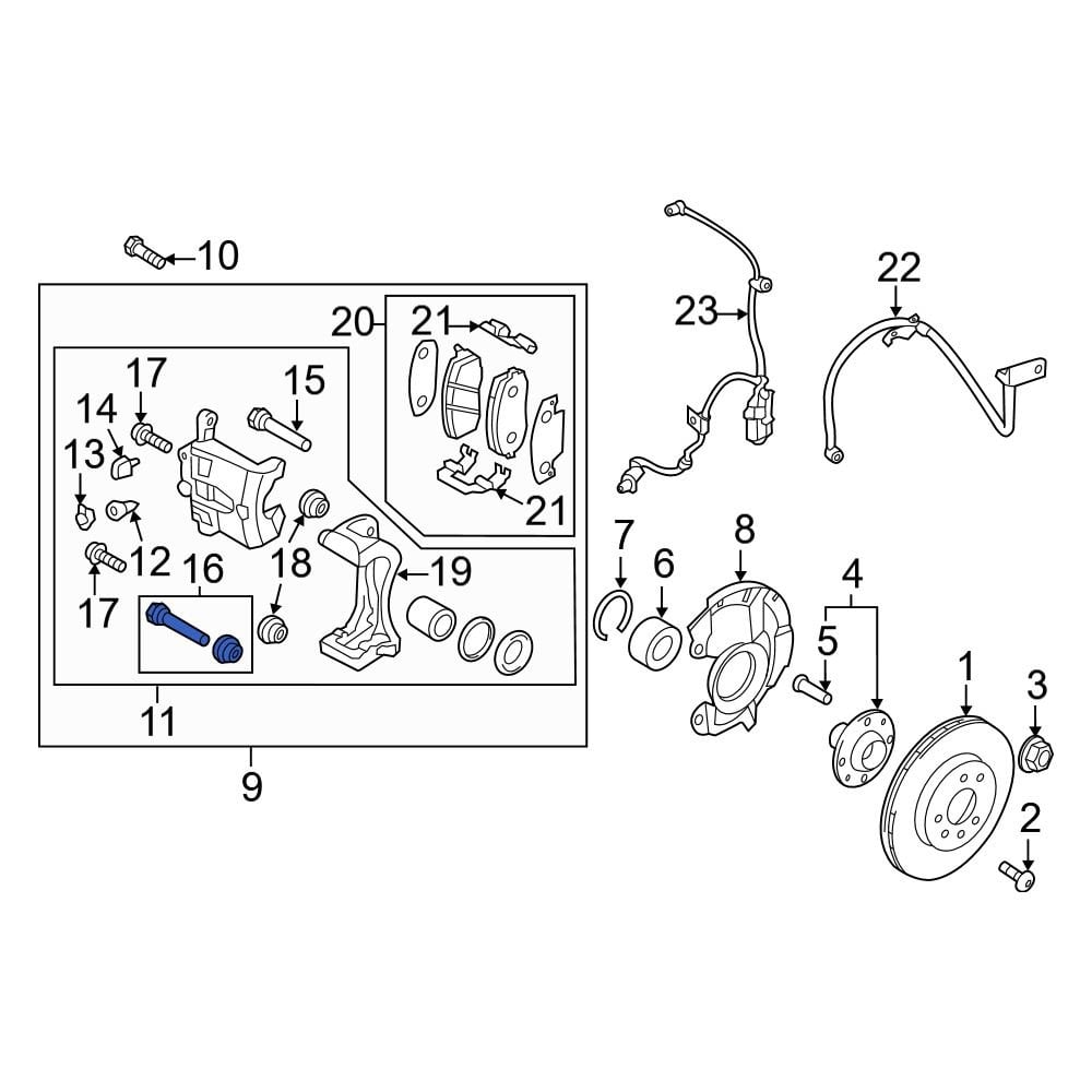 Hyundai OE 581622F300 - Rear Lower Disc Brake Caliper Pin