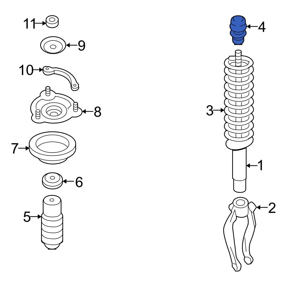 Hyundai OE 5462639002 Front Coil Spring Damper