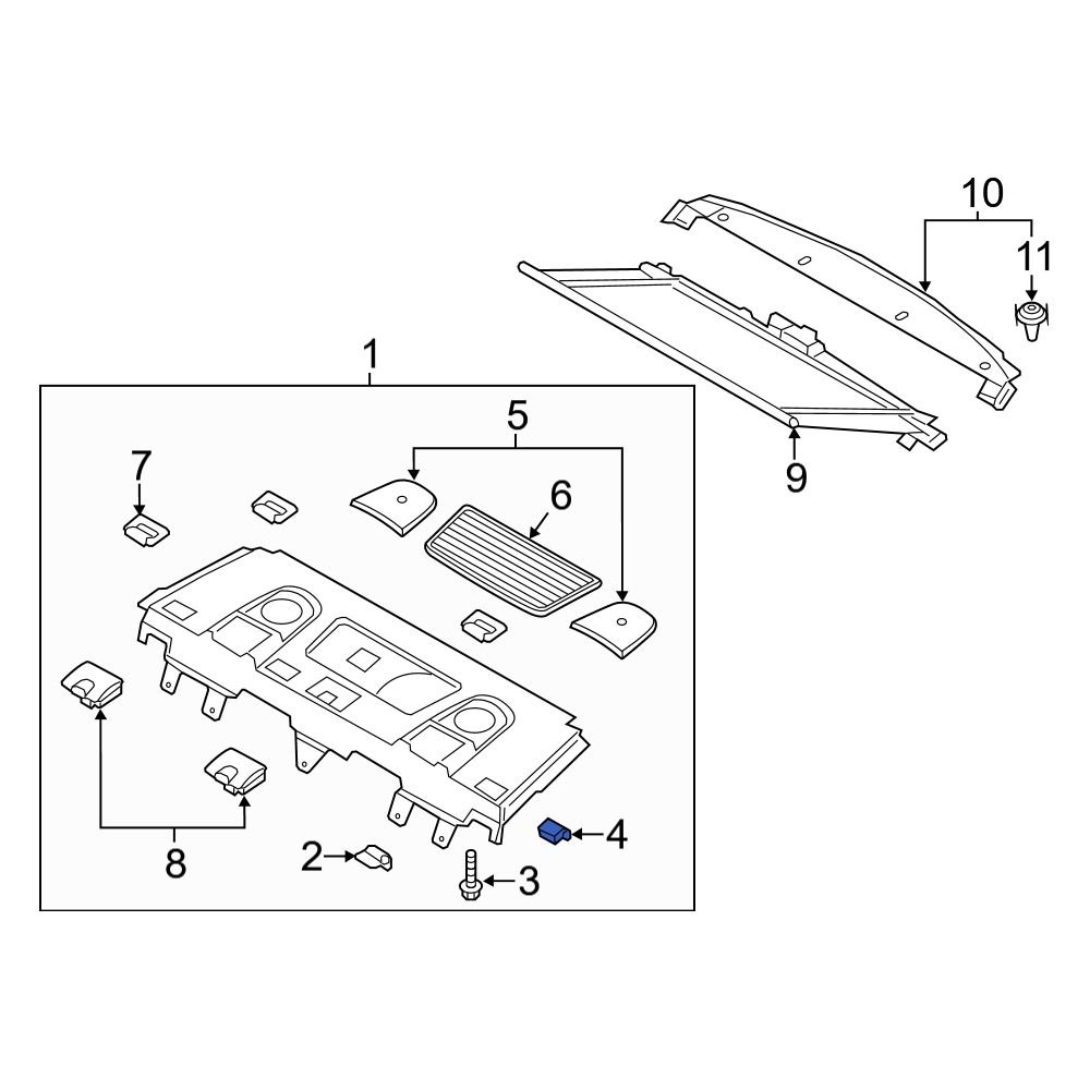 Hyundai OE 823152P000 - Lower Body A-Pillar Trim Panel Clip