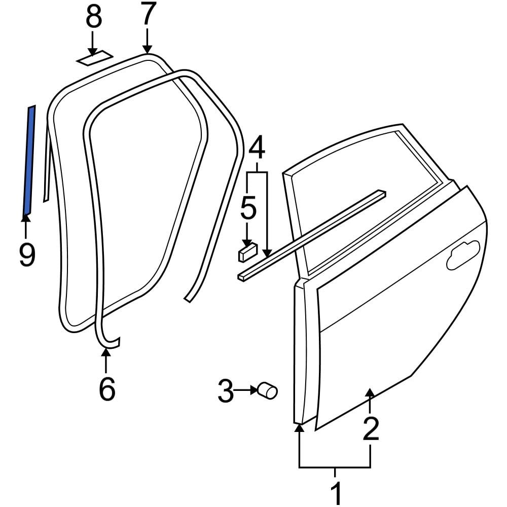 Hyundai OE 831341G000 - Rear Door Seal Retainer Plate