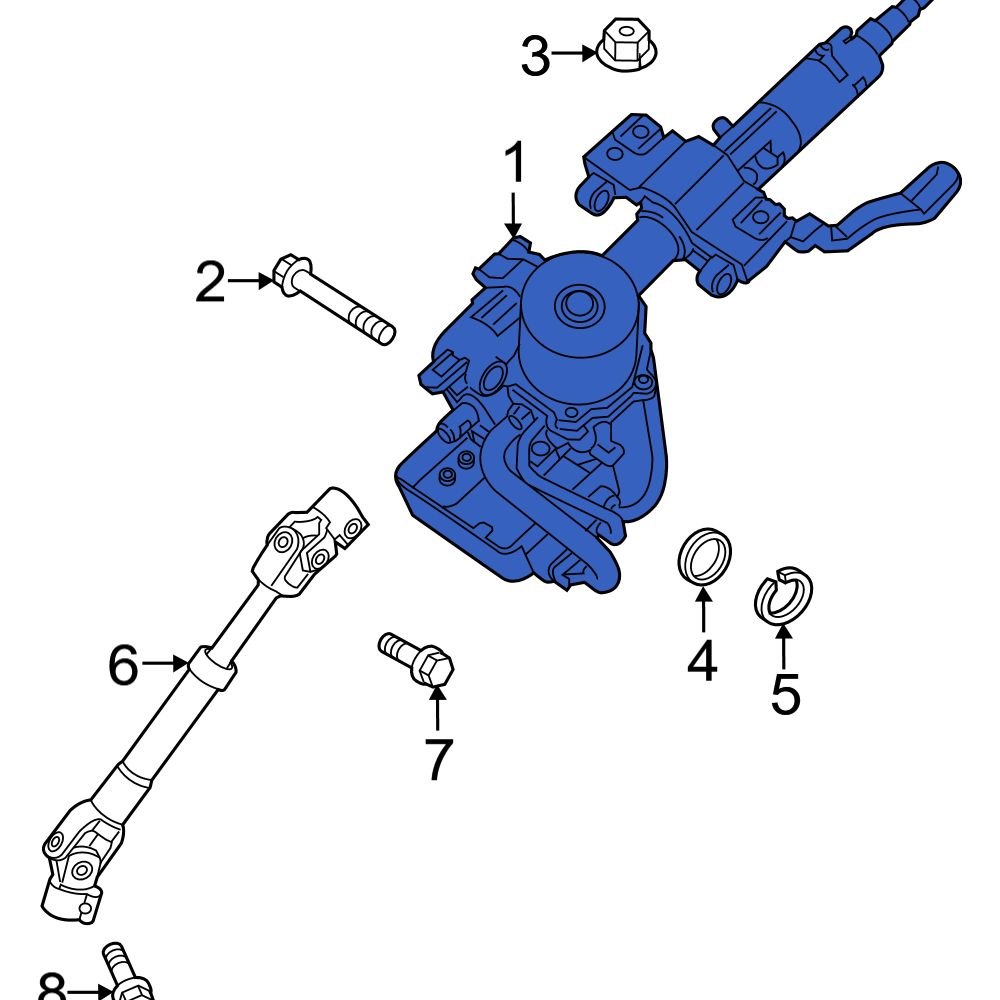 Hyundai OE 563103X405 Steering Column