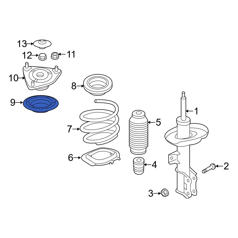 Hyundai OE 54623A5000 Front Upper Coil Spring Insulator