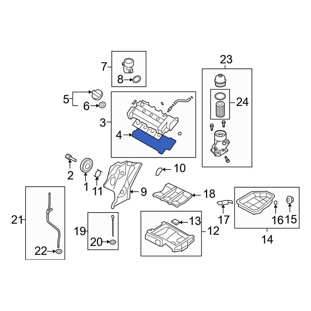 Hyundai OE 224413C710 - Right Engine Valve Cover Gasket