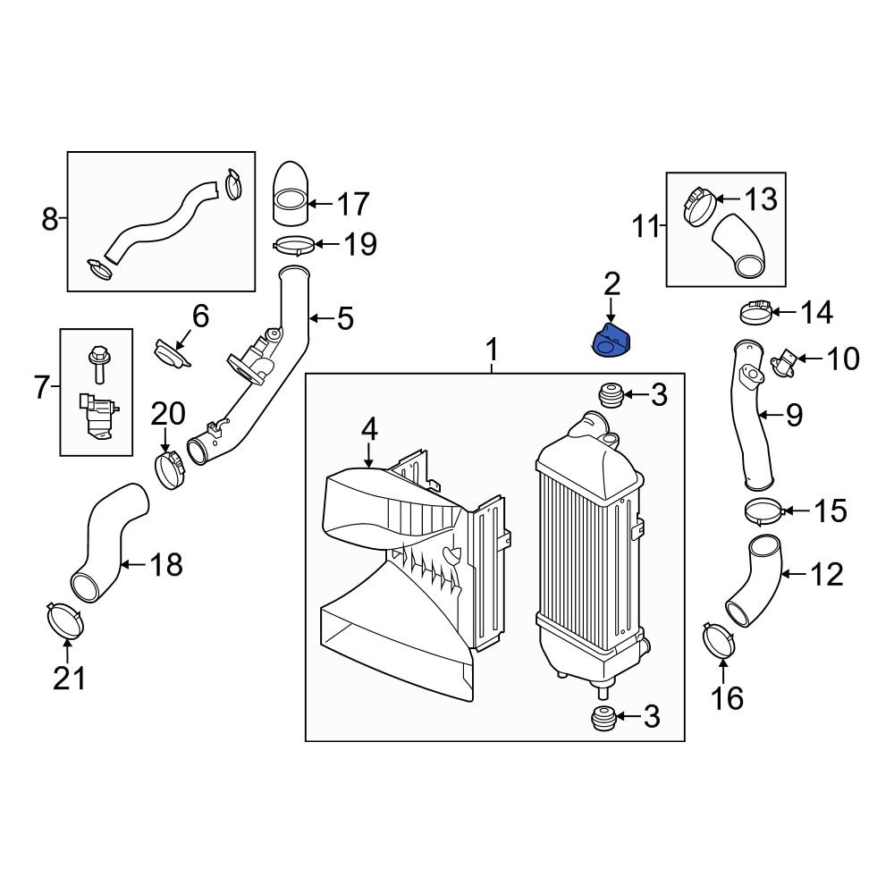 Hyundai OE 282592G300 Intercooler Bracket