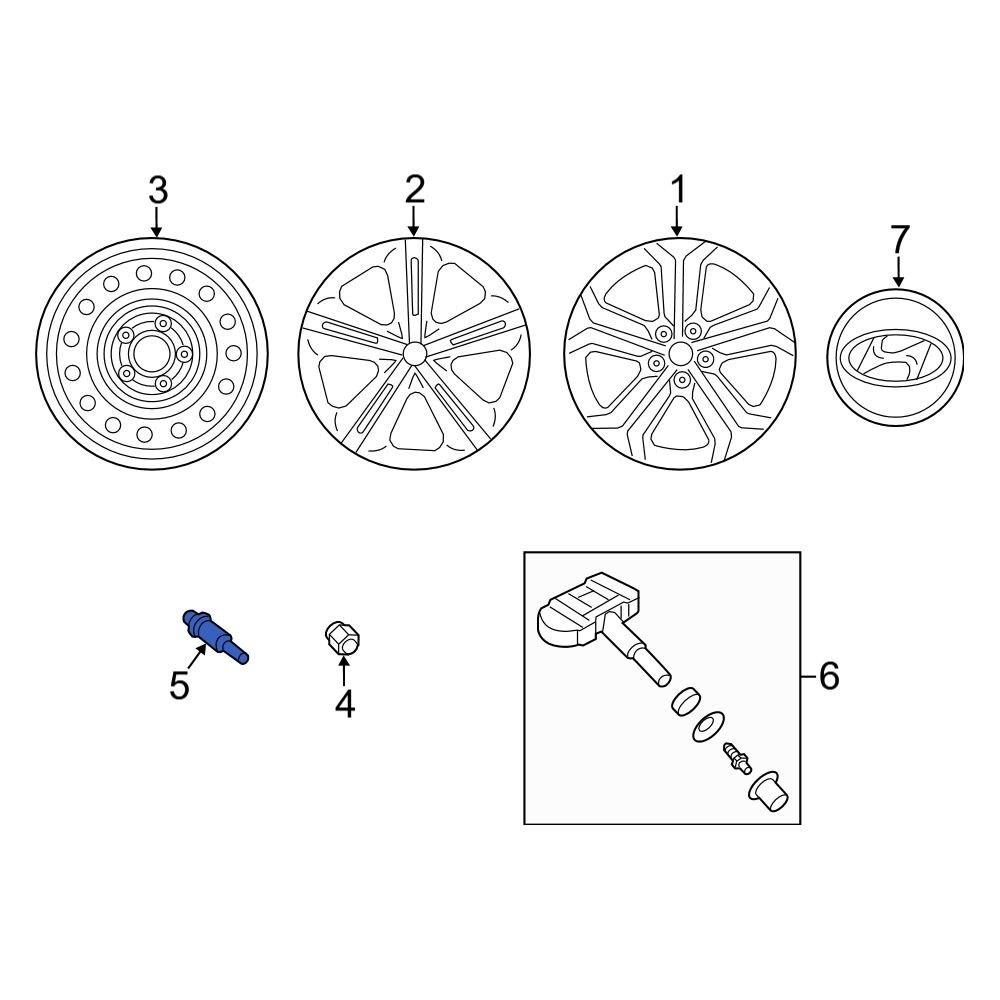 Hyundai OE 5293331300 - Tire Valve Stem