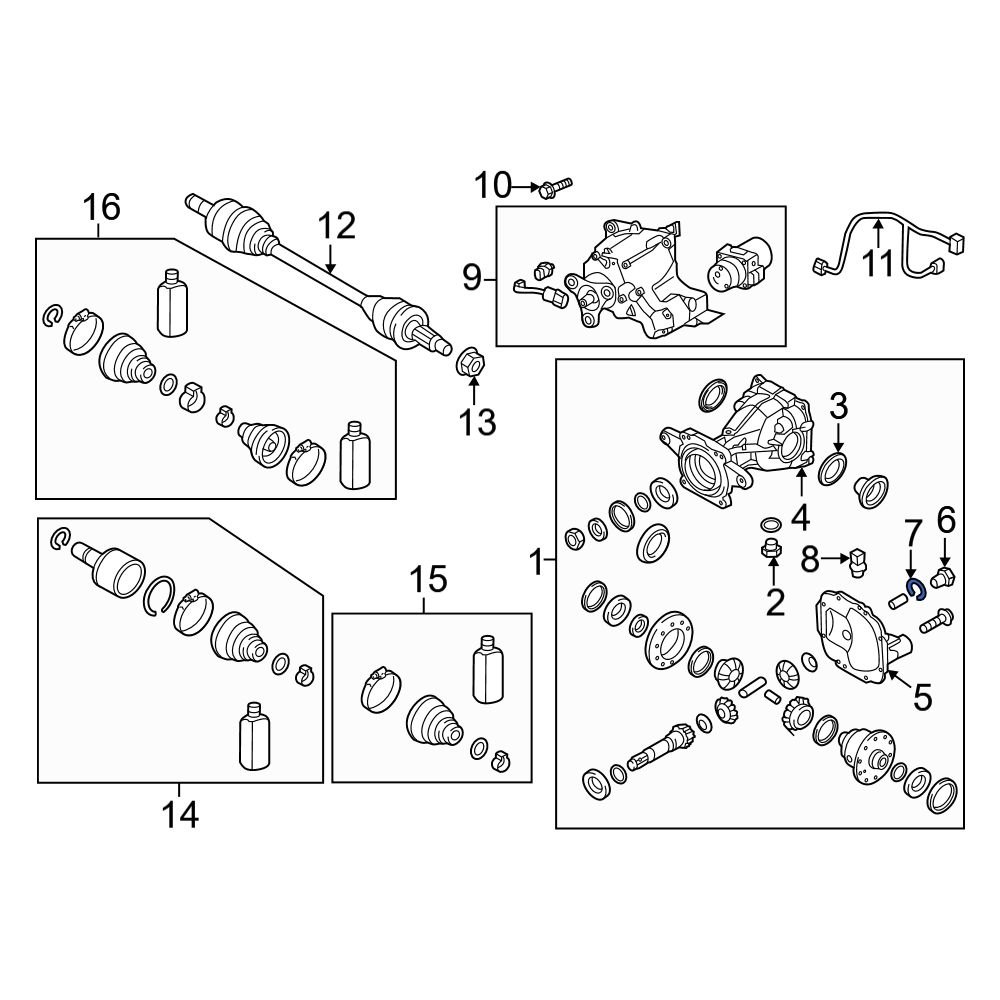 Hyundai OE 5308439000 Differential Housing Fill Plug Seal