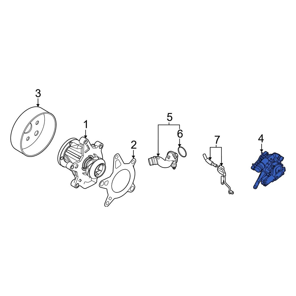 Hyundai OE 256002M810 - Front Engine Coolant Thermostat Housing