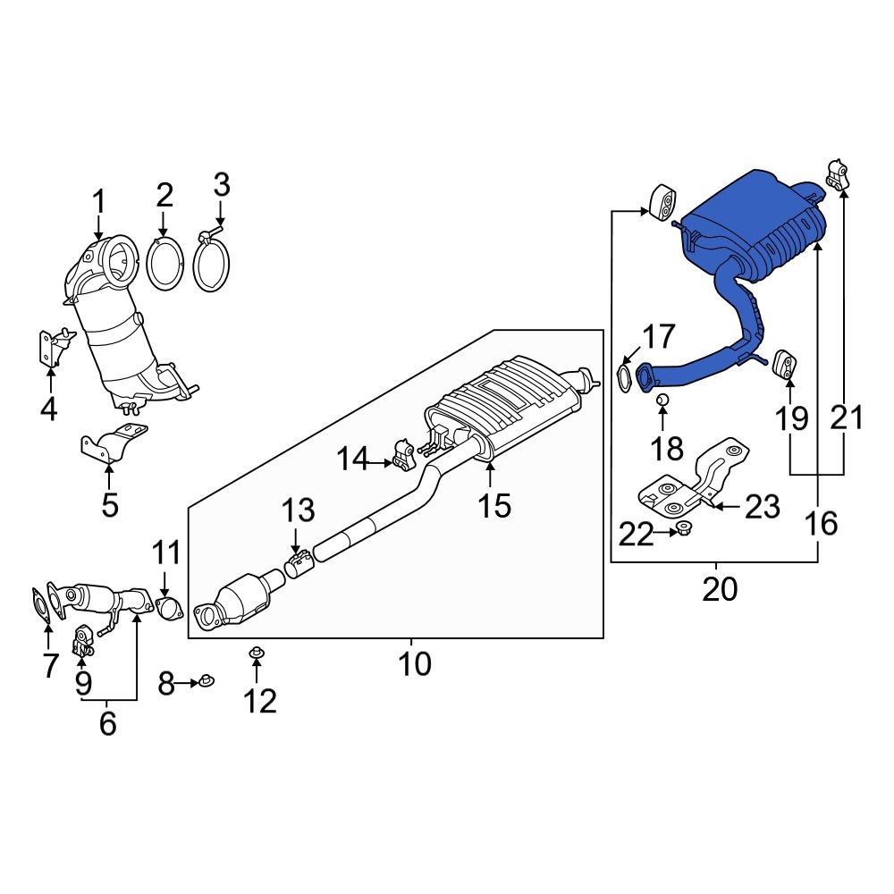 Hyundai OE 28710S2400 Rear Exhaust Resonator