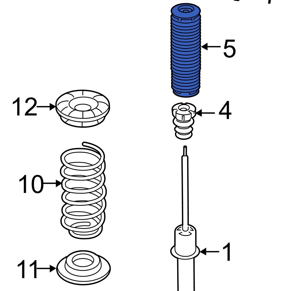 Hyundai OE 55325S1000 Rear Suspension Shock Absorber Bellows