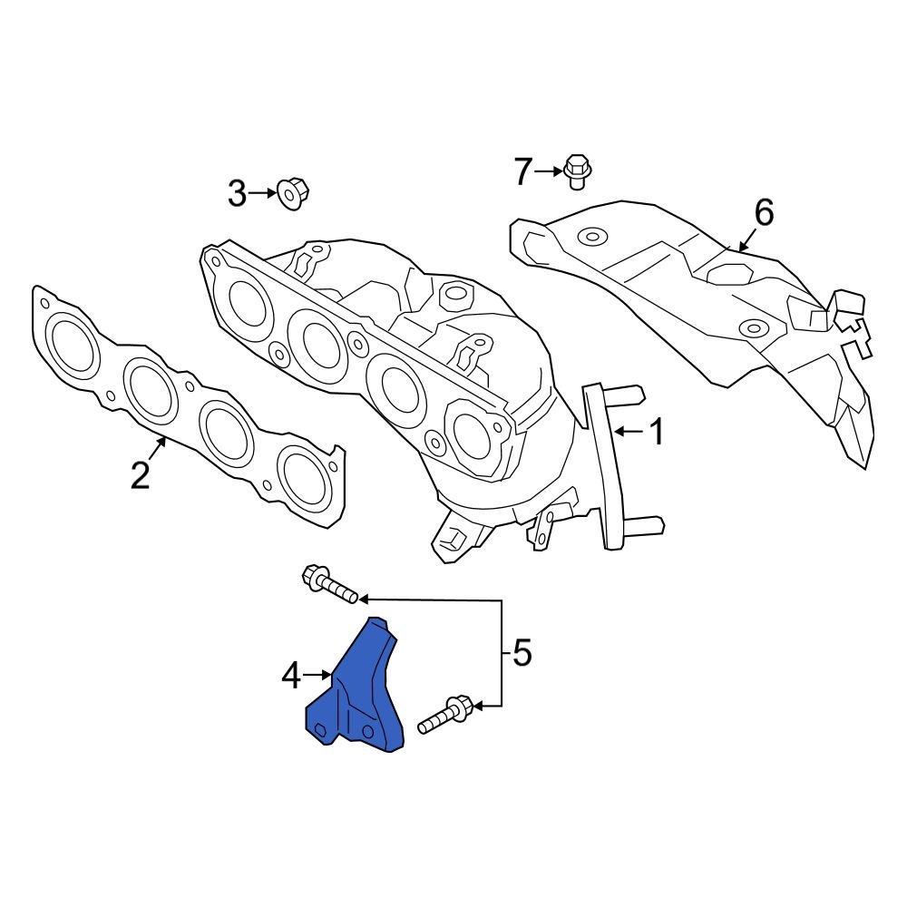 Hyundai OE 289612E200 Exhaust Manifold Bracket
