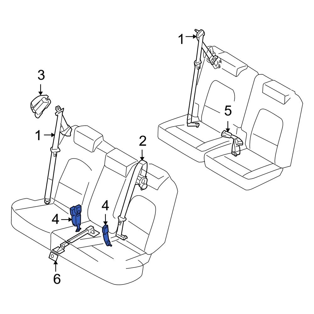 Hyundai OE 888403J5006T Front Right Seat Belt Receptacle