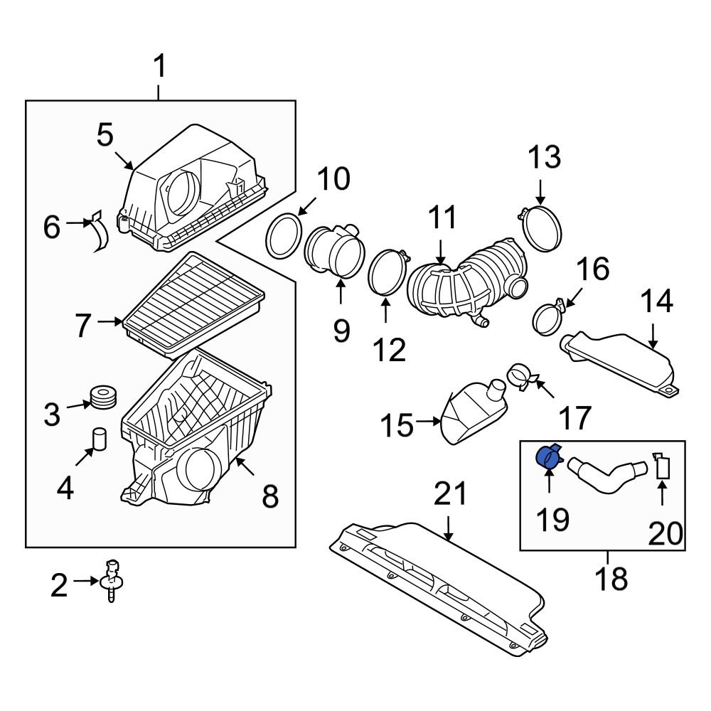 Hyundai OE 1472018006B Fuel Tank Vent Hose Clamp
