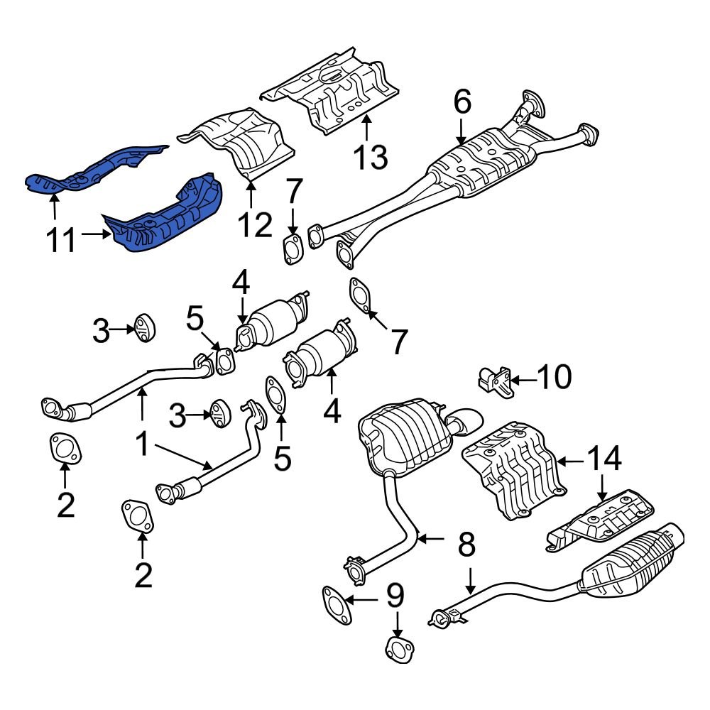 Hyundai OE 285253C670 Exhaust Heat Shield