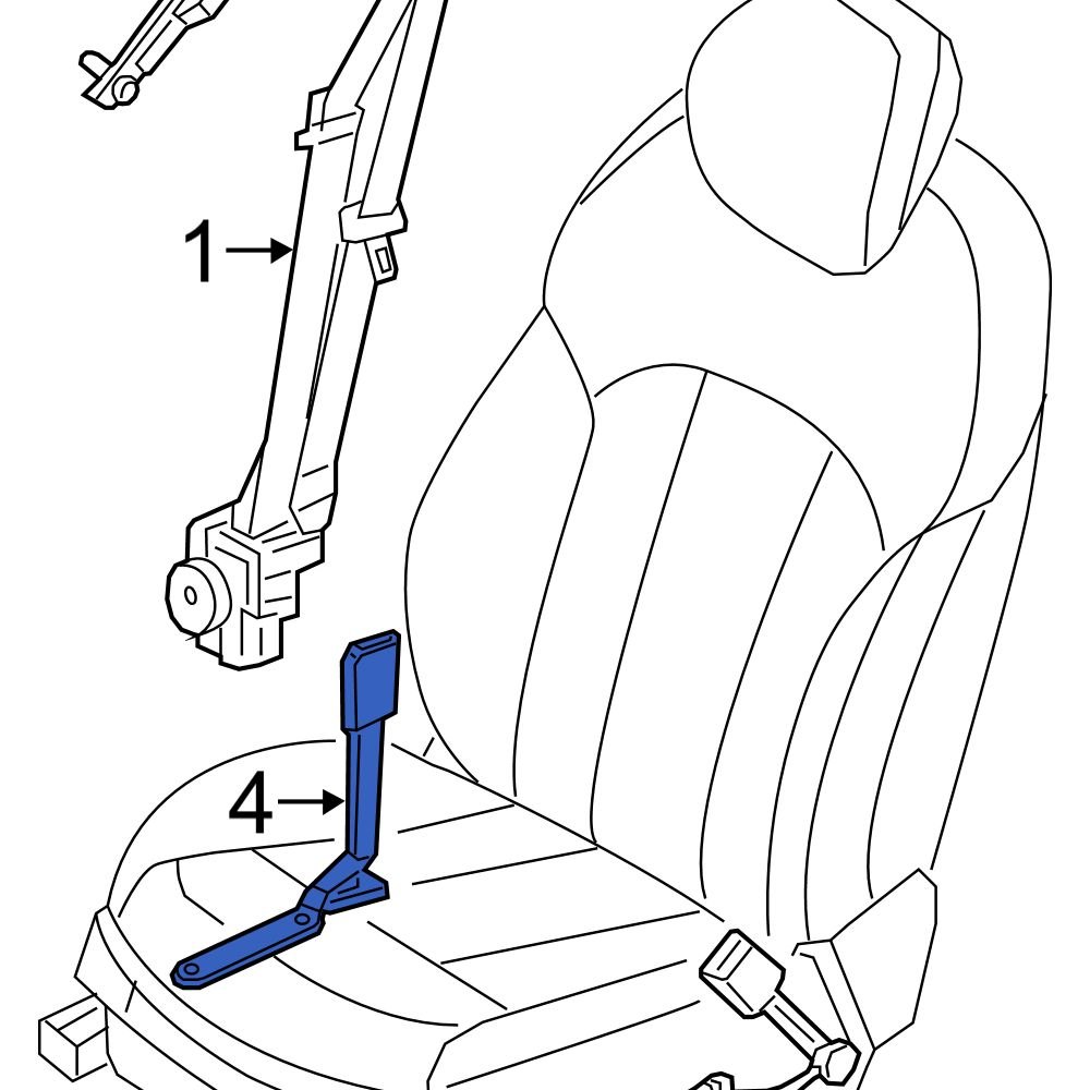 Hyundai OE 88831B1000RRY Front Left Seat Belt Pretensioner