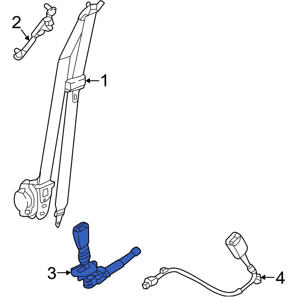 Hyundai OE 88850CW000NNB Front Left Seat Belt Pretensioner