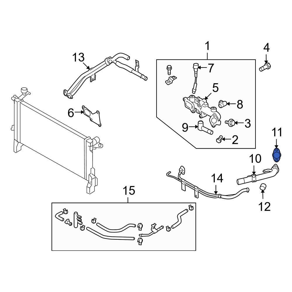 Hyundai OE 254752C400 Engine Coolant Pipe Gasket