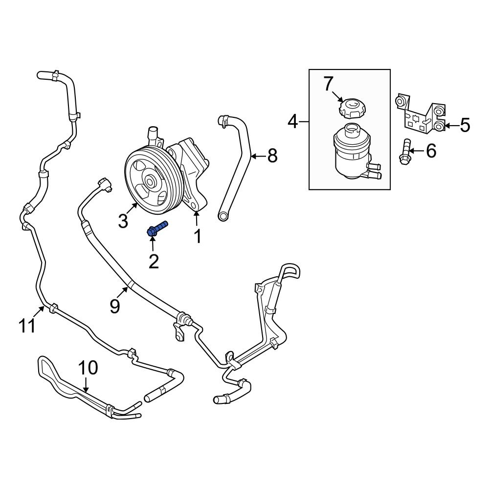 Hyundai OE 1196110456K Power Steering Pump Mounting Bolt